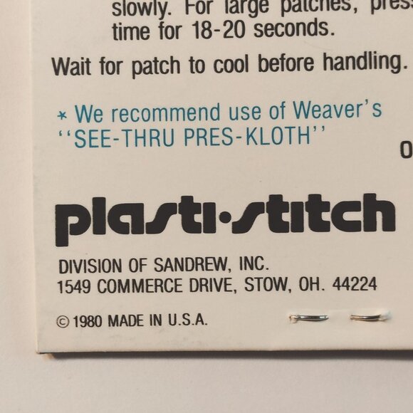 Plasti Stitch Iron On Nylon Fabric Patch Heavyweight 4 Piece 3x5 Mend Sportswear - Picture 8 of 11